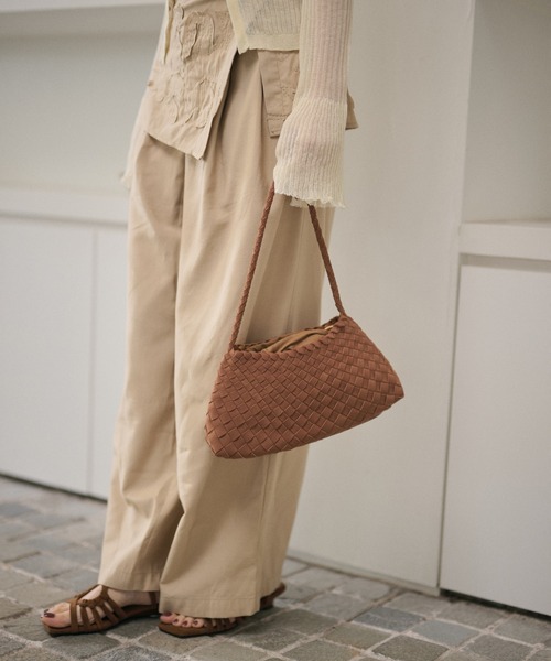 ショルダーバッグ バッグ woven shoulder handbag /編み込みショルダー