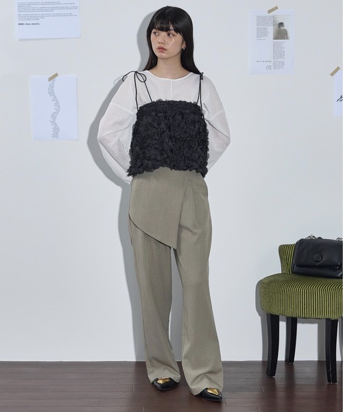 「THE YOn」 フラットパンプス 38 ブラック×シルバー レディース_画像5