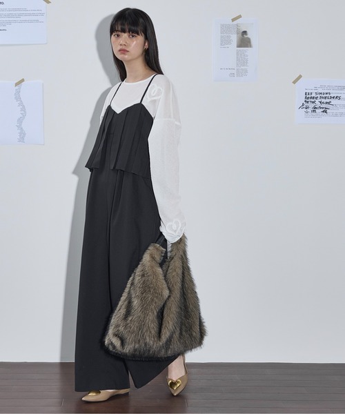 「THE YOn」 フラットパンプス 38 ブラック×シルバー レディース_画像9