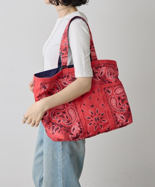 ななっち【美品PAPILLONNERE パピヨネ】トートバッグ ear PAPILLONNER（イア パピヨネ） トートバッグ 大きめ バンダナ柄