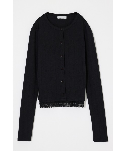 MOUSSY 長袖 カーディガン レース キャミソール セット MOUSSY（マウジー） アンサンブル 「26年AW新作」「WEB限定」LACY
