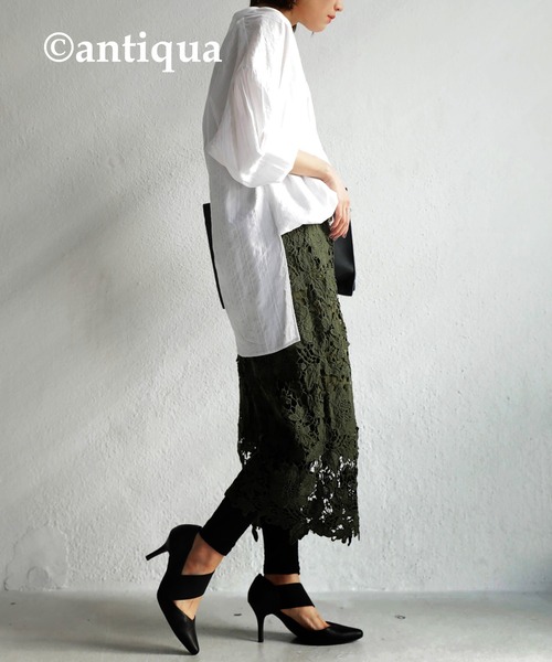 antiqua スカート 花柄コットンレーススカート : ZOZOTOWN Yahoo