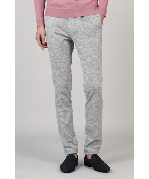 【オフ】HIGH STREET∴メランジ麻綿Wフェースジャージパンツ HIGH STREET∴メランジ麻綿Wフェースジャージイージーパンツ / HIGH