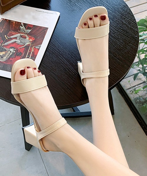 STYLEBLOCK サンダル チャンキーヒールストラップサンダル