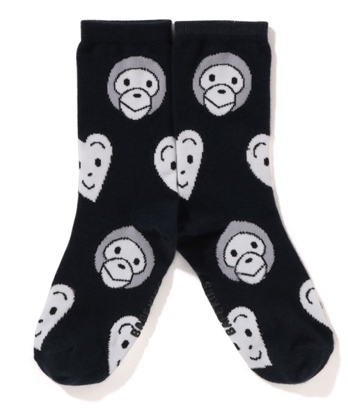 BAPE KIDS  ベイプキッズ　長袖ボタン付きロンパース　スタイ　靴下 A BATHING APE 靴下 BAPE KIDS X CHOCOMOO SOCKS K キッズ 子供