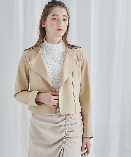 BEAMS 革ジャン ライダース ユーズド加工 レザー ショート