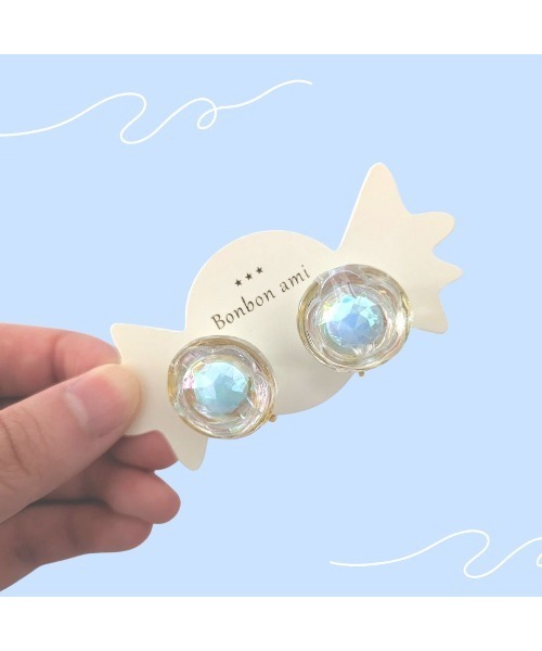 TONE（トネ） アレルギー対応 イヤリング 「hazeleyes」大粒あめちゃん