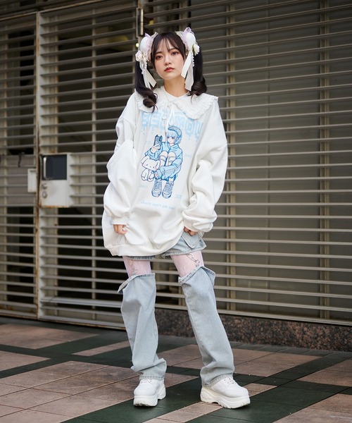 SPINNS（スピンズ） タイツ カラーレースタイツ リボン 網タイツ