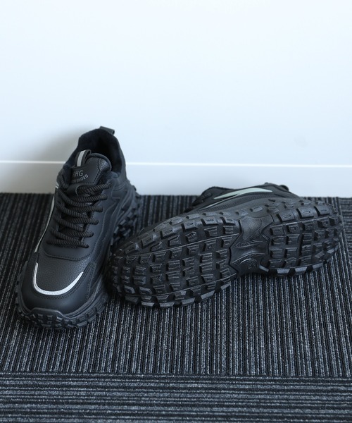 shoes365 スニーカー 「shoes365」タイヤソール レザースニーカー