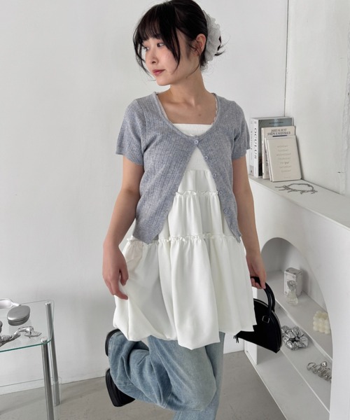Loueme ワンピース バルーンティアードキャミワンピース : ZOZOTOWN