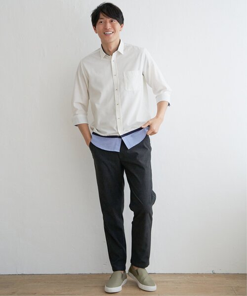 【ESSAY】7分袖シャツ　サイズМ Aラインレギュラーカラー7分袖シャツ [JAPAN FABRIC]｜メンズ