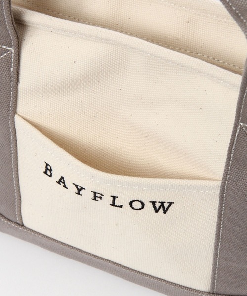専用＊＊ファスナー蓋付きバッグ＊＊ BAYFLOW｜[ファスナー付きで安心]ショルダーZIPロゴトート M
