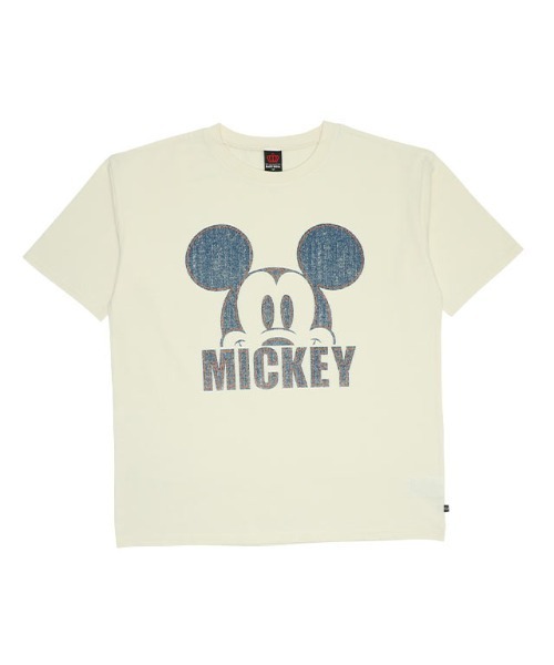 Disney（ディズニー） tシャツ 親子お揃い デニム貼付風Tシャツ 9466A