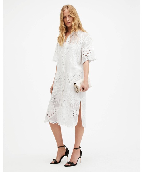ALLSAINTS ワンピース MERIA BRODERIE MIDI DRESS | ミディ