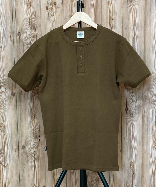 国内発/本物保証/AVIREX リブ 半袖 ヘンリーネック Tシャツ☆6色 AVIREX アヴィレックス アビレックス リブ 半袖 ヘンリーネック