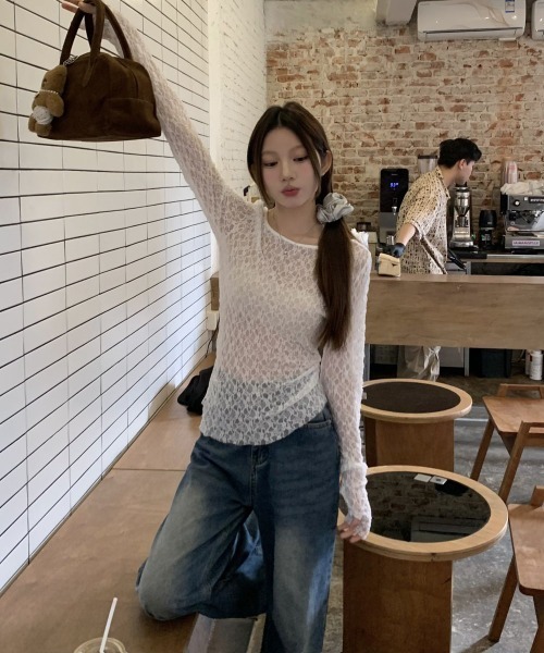 gossip!ロサンゼルス tシャツ Y2K 前後2way レーシーシアー