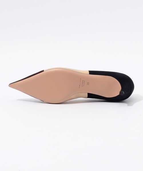 PELLECO ベージュ スエード パンプス 38 PELLICO パンプス スエードカラーブロックパンプス : ZOZOTOWN