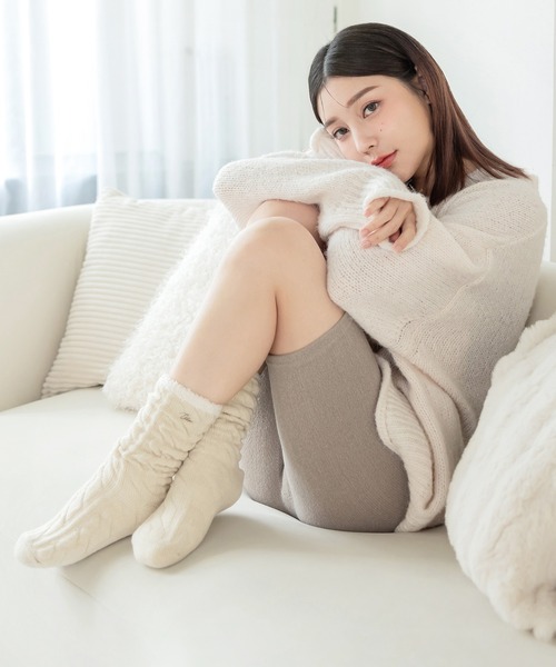 tu-hacci（ツーハッチ） 靴下 もこもこ二重編みソックス レディース