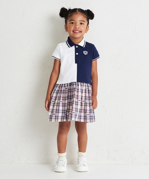ミキハウス　チェックワンピース　90サイズ MIKI HOUSE ワンピース ベアチェックワンピース キッズ 子供服