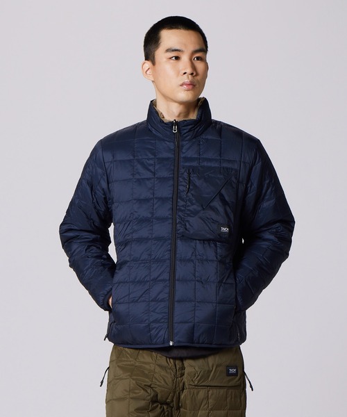 ダウンジャケット シームレスダウン メンズ ハイネック バックプリント