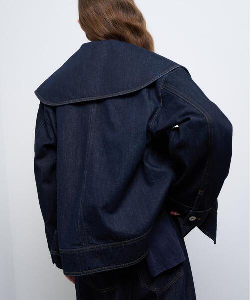 LANVIN en Bleu デニムジャケット LANVIN en Bleu デニムジャケット gジャン ビッグカラーデニム