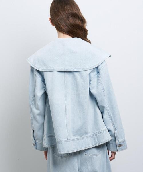 LANVIN en Bleu デニムジャケット gジャン ビッグカラーデニム