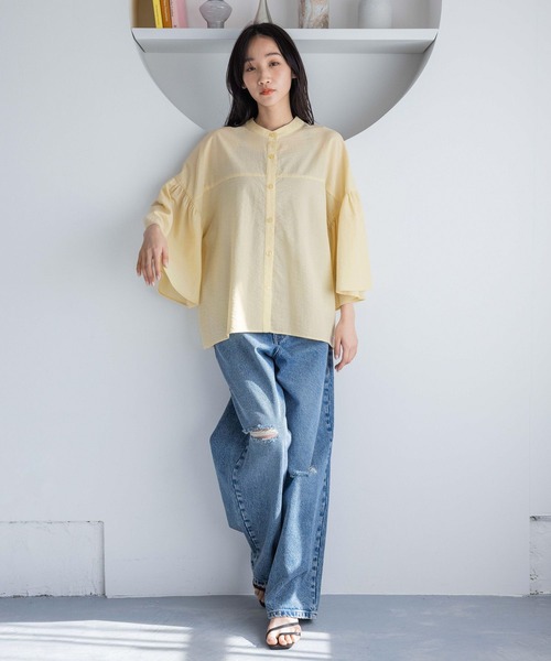LOWRYS FARM ジーンズ デニム デニムパンツ ワイドストレート