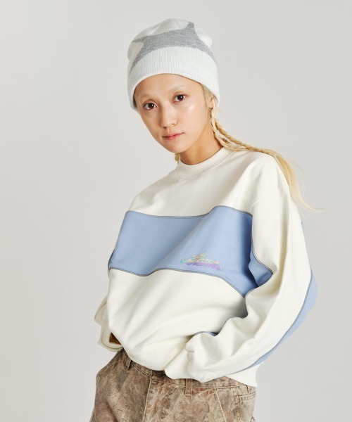 トレーナー スウェット atmos pink Reflector Line Sweatshirt / アトモス ピンク リフレクター ライン スウエッ