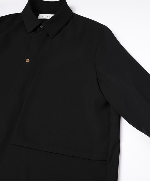 CULLNI シャツ 25-SS-014B / Dry Double Satin Asymmetrical Long 