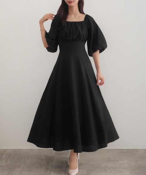 CENEA 2wayリネン混フレアワンピース ナチュラル X-LARGE XL JUNOAH｜CENEA 2wayリネン混フレアワンピース | Rakuten Fashion