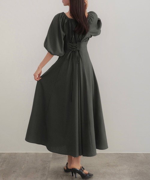新品タグ付き　2wayリネン混フレアワンピース　CENEA CENEA ワンピース 2wayリネン混フレアワンピース : ZOZOTOWN