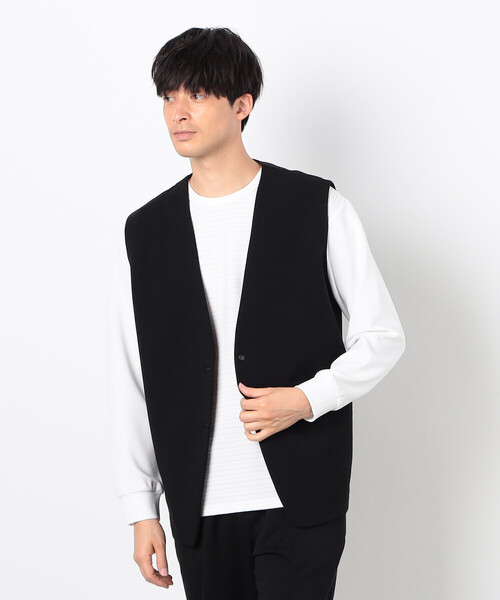 COMME CA ISM ベスト ジレ 「セットアップ対応」綿混ダンボール