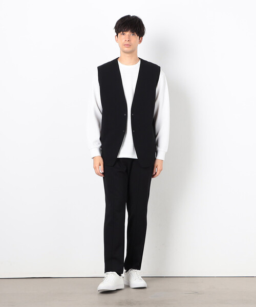 COMME CA ISM ベスト ジレ 「セットアップ対応」綿混ダンボール