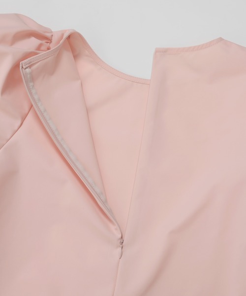 【新品未使用】Fit more はしごレース袖Aラインブラウス ピンク Fit more ブラウス シャツ はしごレース袖Aラインブラウス