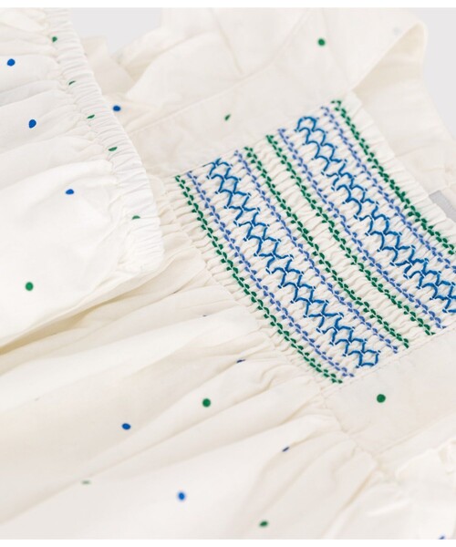 ワンピース90セット PETIT BATEAU ワンピース フリルワンピース＆ブルマセット