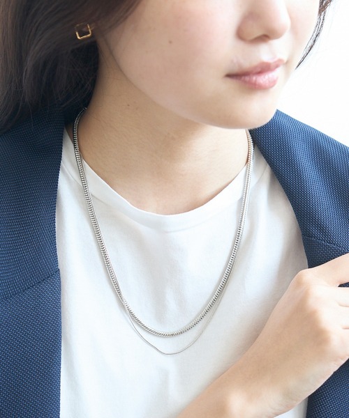 K22 スネークチェーンネックレス iso ネックレス 2連スネークチェーンネックレス/セパレート
