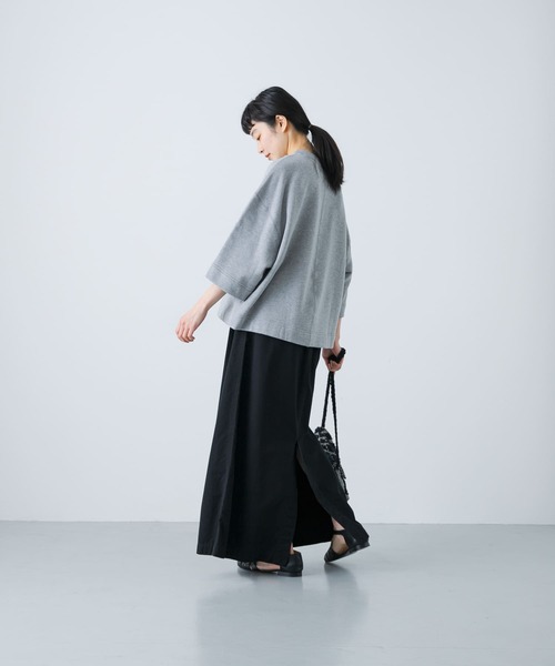 かぐれ コットンストレートスカート （BLACK ） かぐれ スカート 「2サイズ展開」コットンストレートスカート