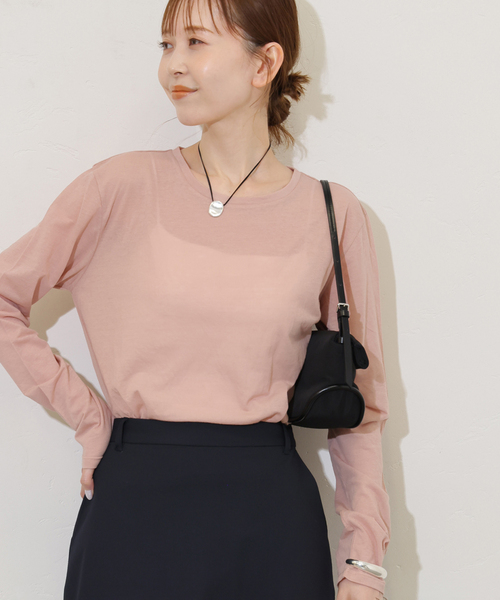 tシャツ 「追加3」クルーネックシアーロングTシャツ レディース JOURNAL STANDARD tシャツ 「追加3」クルーネックシアーロングT
