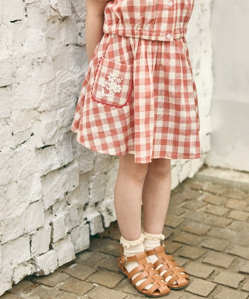 CHOPIN ショパン　2つ釦ジャケットとチェックスカート140 キッズ服(100cm~) CHOPIN ショパン 2つ釦ジャケットとチェックスカート140