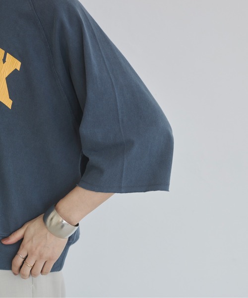 ANGIE tシャツ カレッジロゴ ハーフスリーブ Tシャツ レディース