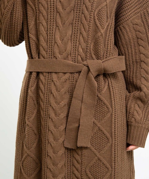 「Adam et Rope' Le Magasin」 ニットワンピース FREE ダークブラウン レディース_画像3