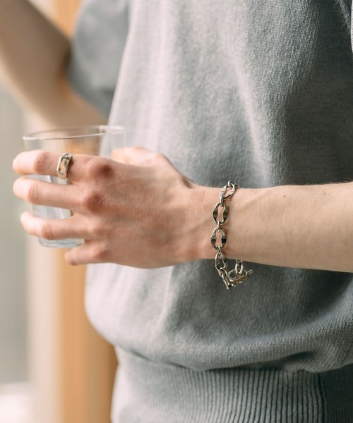 LURAKU ブレスレット 「LURAKU」silver coating brass bracelet