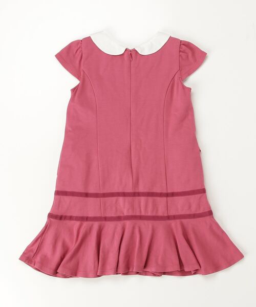 【美品】TOCCAキッズ120サイズリボンワンピース TOCCA 「TOCCA」 「KIDS」リボン半袖ワンピース 120 ピンク