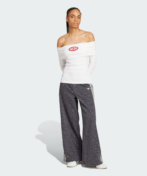 adidas Originals Off Shoulder 長袖Tシャツ adidas tシャツ アディカラー オフショルダー 長袖Tシャツ