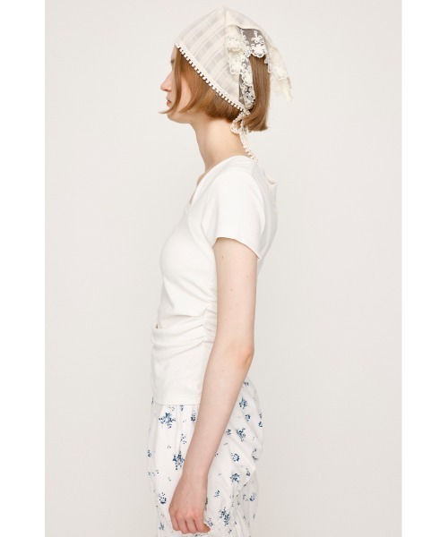 SQUARE NECK CUT トップス　Tシャツ　SLY セール】SQUARE NECK CUT TOPS スクエアネック カット トップス