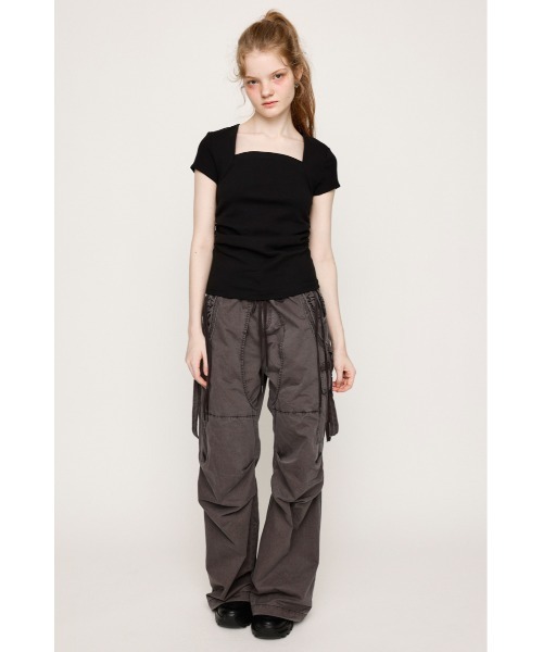 SLY tシャツ SQUARE NECK CUT TOPS スクエアネック カット