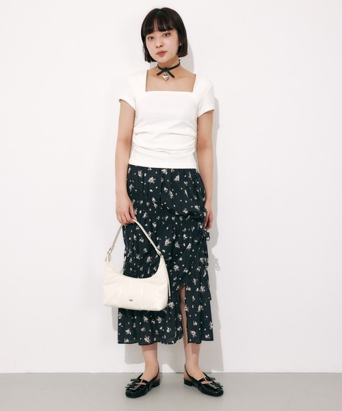 SLY tシャツ SQUARE NECK CUT TOPS スクエアネック カット