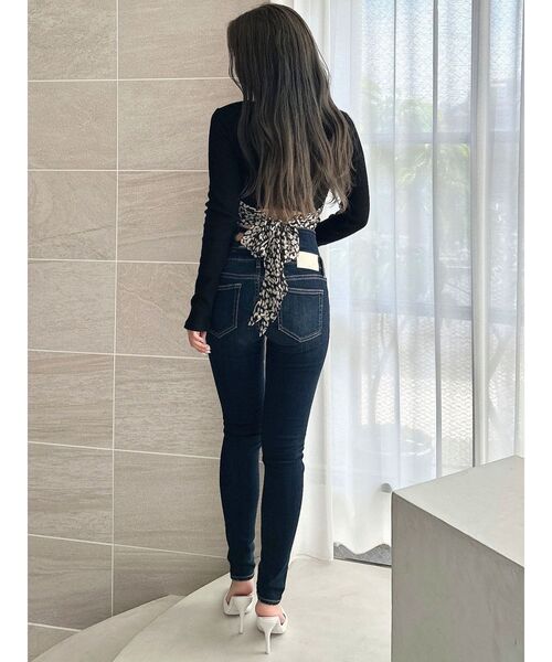 GYDA ジーンズ デニム デニムパンツ ハイウエストウエストクロス