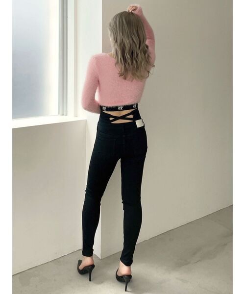 GYDA ジーンズ デニム デニムパンツ ハイウエストウエストクロス