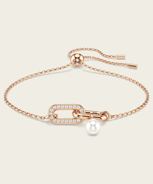 スワロフスキー　ブレスレット　Constella ゴールド　正規品　美品 Constella ブレスレット, ホワイト, ゴールドトーン・プレー
